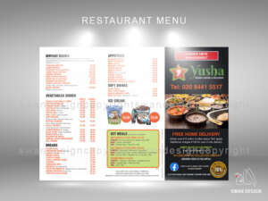 swan design international menu slide presentation