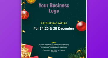 Custom A4 Christmas Menus