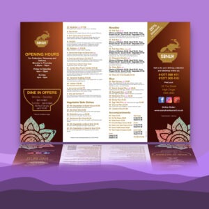 Crack Fold Takeaway Menu Printing in London